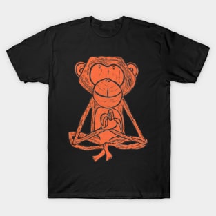 Monkey, Cheeky Monkey, orange T-Shirt